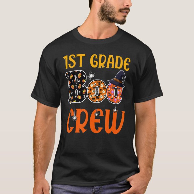 Camiseta Primer grado de Boo Crew Halloween Primer grado de (Anverso)