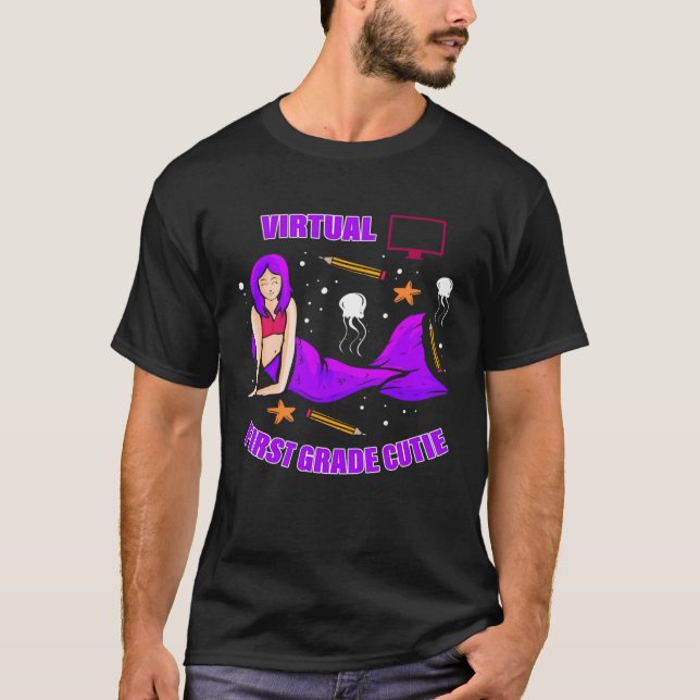 Camiseta Primer Grado de Chicas de escuela virtual Primer G (Anverso)