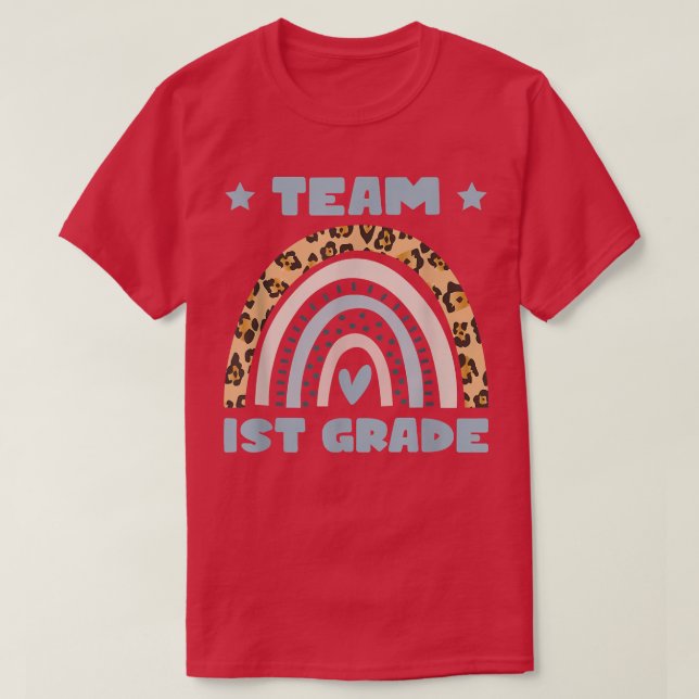 Camiseta Primer Grado De Equipo De Vuelta A Maestra Escolar (Diseño del anverso)