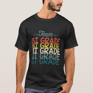 Camiseta Primer Grado De Equipo Vintage De Vuelta Al Profes
