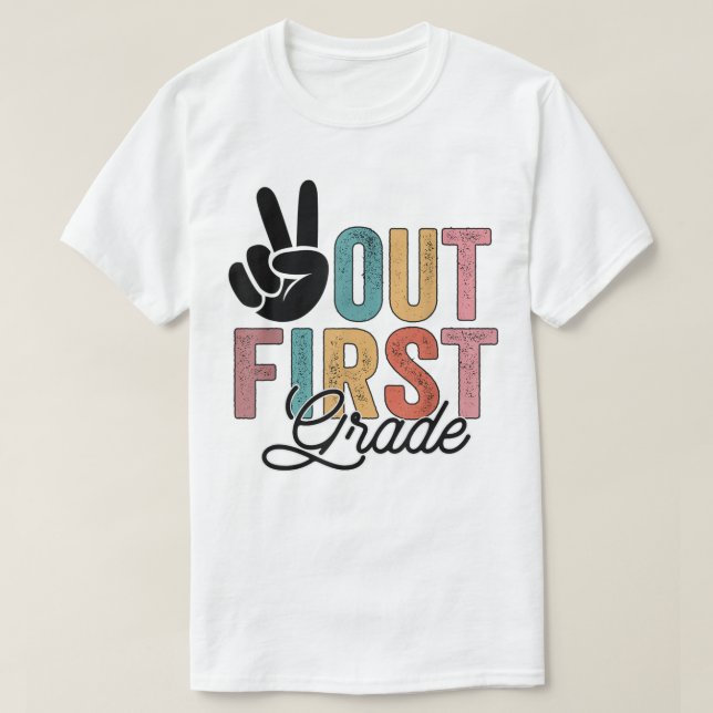 Camiseta Primer Grado De Peace Out El Último Día De Estudio (Diseño del anverso)
