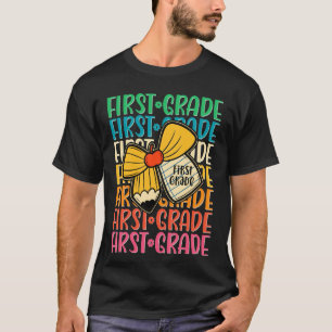 Camiseta Primer Grado De Regreso A La Escuela Coquete Lápiz