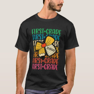 Camiseta Primer Grado De vuelta a la Escuela Coquete Lápiz 
