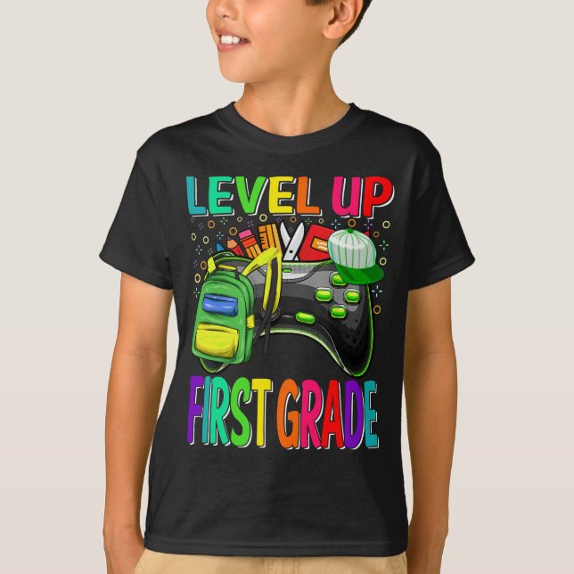 Camiseta Primer Grado De Vuelta A La Escuela Sin Bloqueo (Anverso)