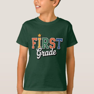 Camiseta Primer Grado: Diseño Colorido de Regreso a la Escu