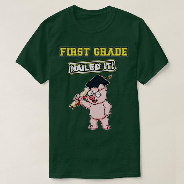 Camiseta Primer Grado En La Escuela Primaria 3 (Diseño del anverso)
