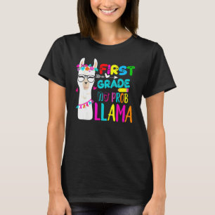 Camiseta Primer Grado No Prob Llama Maestra Día 100 Para Gi