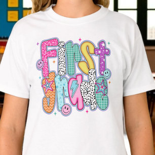 Camiseta Primer Grado Primer Día de Colegio Coqueta Femenin