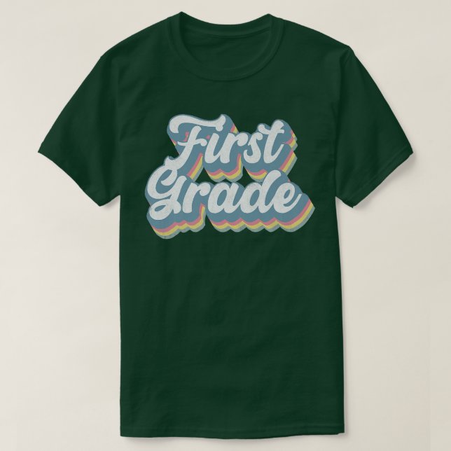 Camiseta Primer grado Retro Estudiante de Maestría 1er grad (Diseño del anverso)