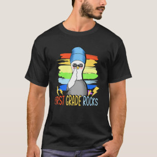 Camiseta Primer grado Rocks Cute Duck School 1er grado