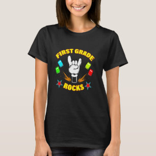 Camiseta Primer Grado Rocks School Kids For First Grader Ki