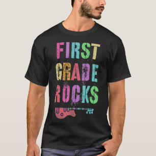 Camiseta Primer grado Rocks Student Teacher Team Rockstar F