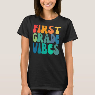 Camiseta Primer Grado Vibes Primer Día De La Escuela De Vue