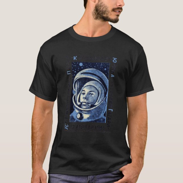 Camiseta Primer hombre en el espacio, Yuri Gagarin Classic  (Anverso)
