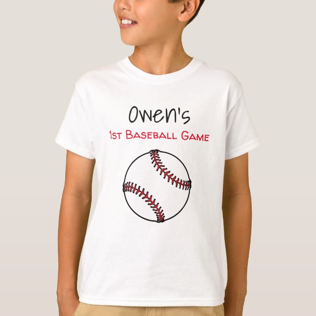 Camiseta primer juego de béisbol personalizado (Anverso)