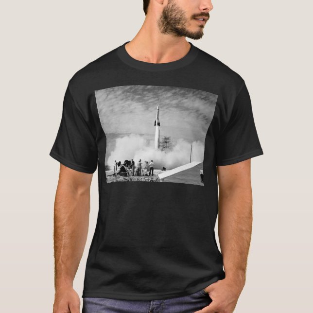 Camiseta Primer lanzamiento de Rocket, Cabo Cañaveral, (Anverso)