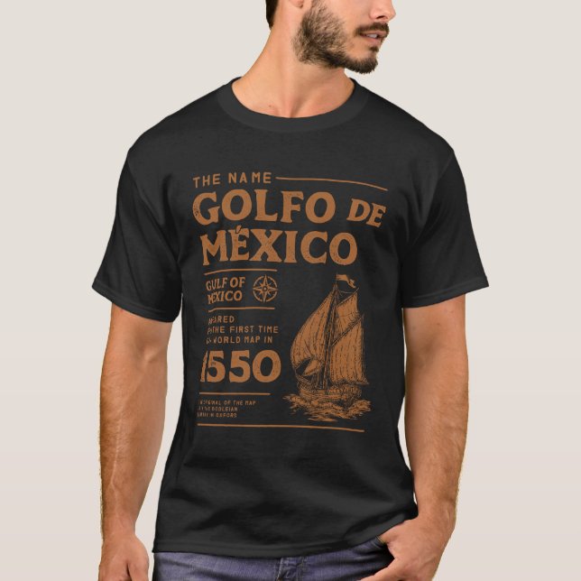 Camiseta Primer mapa del Golfo de México desde 1550 (Anverso)
