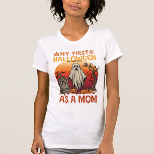 Camiseta Primer Momia de Halloween Tumba de Fantasma Calaba