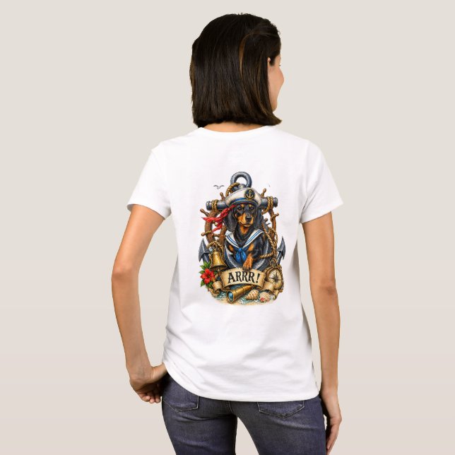Camiseta Primer Oficial Dachshund (Reverso completo)