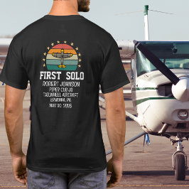 Camiseta Primer piloto de avión en solitario personalizado