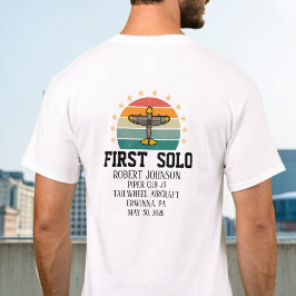 Camiseta Primer piloto de avión en solitario personalizado