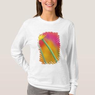 Camiseta Primer plano del envés de la flor de tulipán,