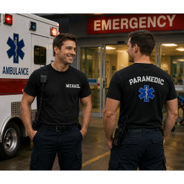 Camiseta Primer Respondedor EMT / Paramédico Personalizado