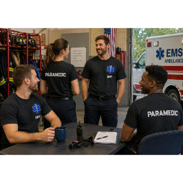 Camiseta Primer respondedor personalizado de EMT / Paramédi