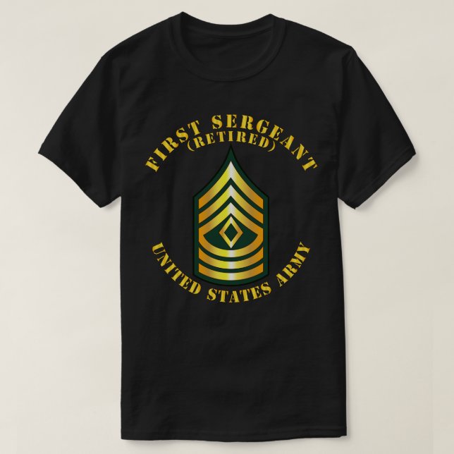 Camiseta Primer Sargento 1SG Retirado (Diseño del anverso)
