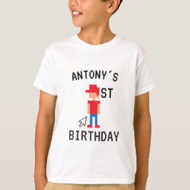 Camiseta Primer tema de la minecoteca de cumpleaños TShirt