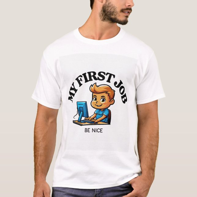 Camiseta Primer trabajo de oficina (Anverso)