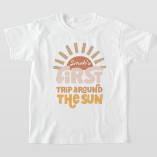Camiseta Primer viaje alrededor del sol cumpleaños de niños