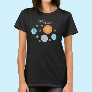 Camiseta Primer Viaje Azul alrededor del Sol Mamá 1er cumpl