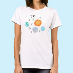 Camiseta Primer Viaje Azul alrededor del Sol Mamá 1er cumpl