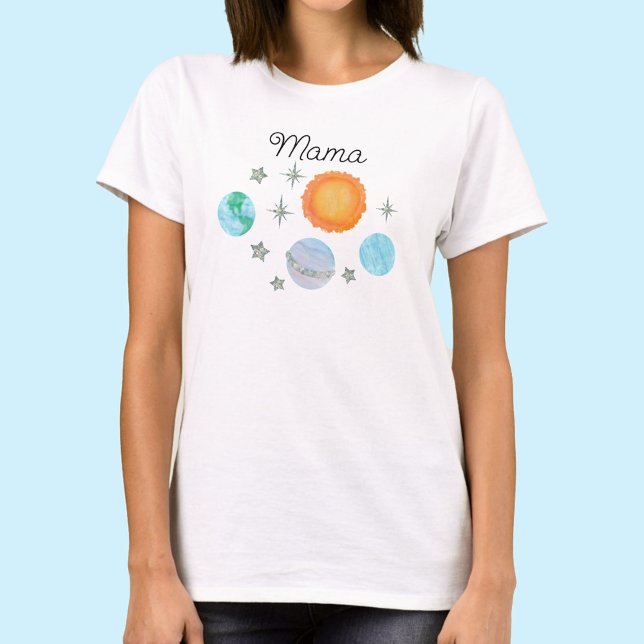 Camiseta Primer Viaje Azul alrededor del Sol Mamá 1er cumpl (Subido por el creador)