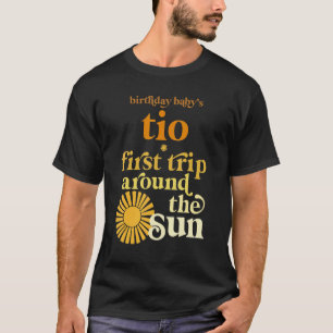 Camiseta Primer Viaje De Mens Tio Alrededor Del Día Del Ani