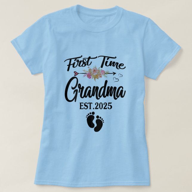 Camiseta Primera abuela. 2025 para la nueva abuela (Diseño del anverso)