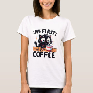Camiseta Primera aventura de café negro