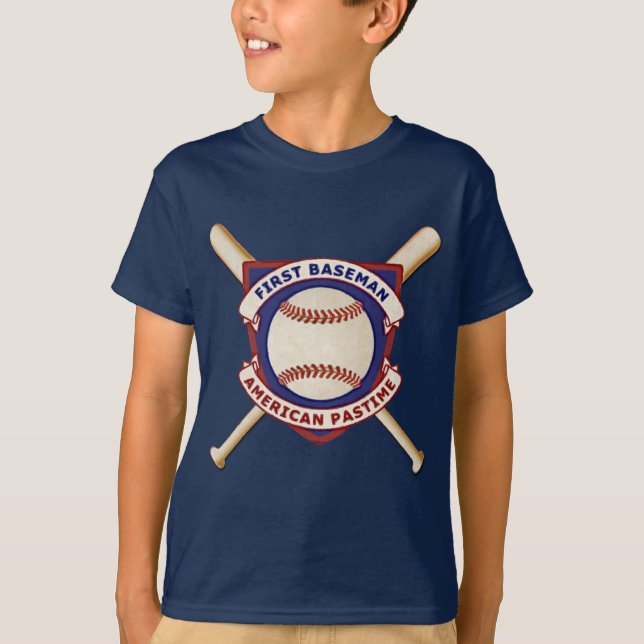 Camiseta Primera base, pasatiempo americano (Anverso)
