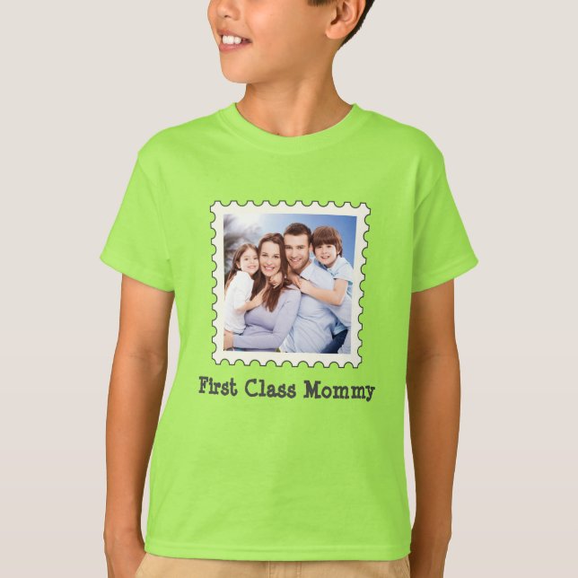 Camiseta Primera clase Mami mejor mamá personalizado foto c (Anverso)