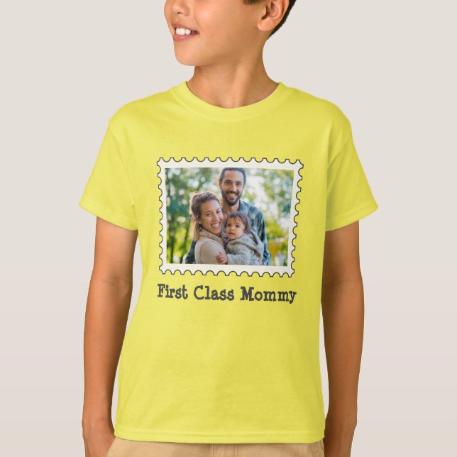 Camiseta Primera clase Mami mejor mamá personalizado foto h (Anverso)