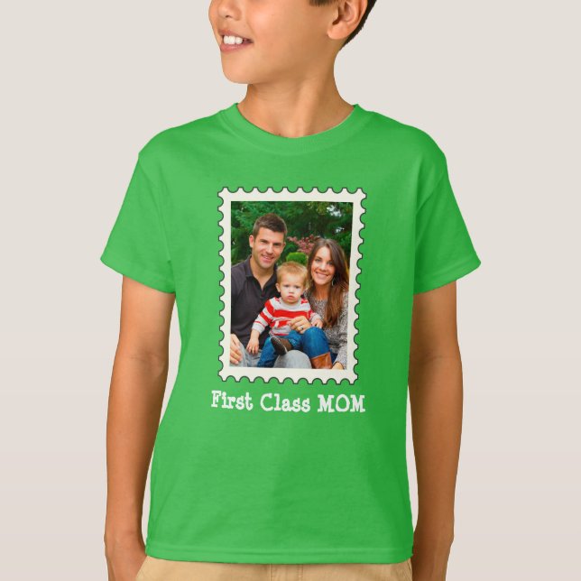 Camiseta PRIMERA CLASE MOM Mejor mamá personalizado foto ma (Anverso)