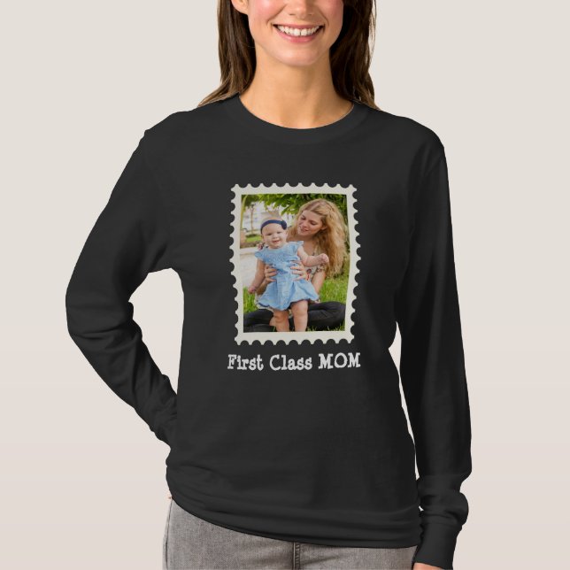 Camiseta PRIMERA CLASE MOM Mejor mamá personalizado foto ma (Anverso)