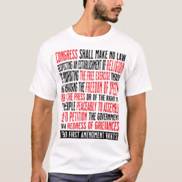 Camiseta Primera enmienda Derechos libertad de expresión