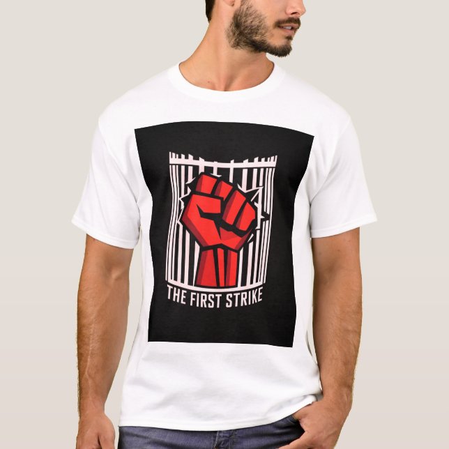 Camiseta PRIMERA HUELGA - Retro de boxeo de época (Anverso)