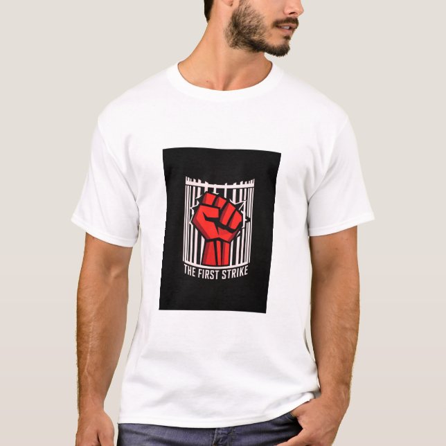 Camiseta PRIMERA HUELGA - Retro de boxeo de época (Anverso)