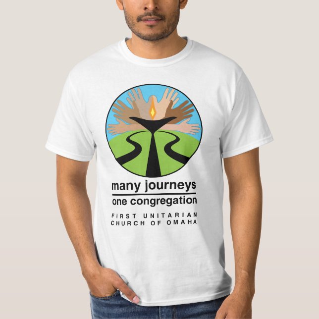 Camiseta Primera iglesia unitaria de Omaha (Anverso)