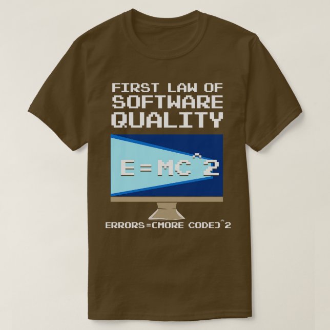 Camiseta Primera Ley de Calidad de Software EMC (Diseño del anverso)
