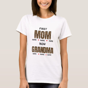 Camiseta PRIMERA MADRE AHORA ABUELA Nana & nombres personal