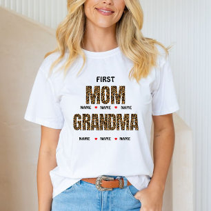 Camiseta PRIMERA MADRE AHORA ABUELA Nana & nombres personal